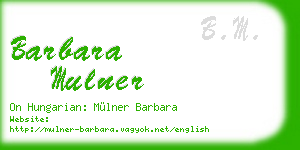 barbara mulner business card