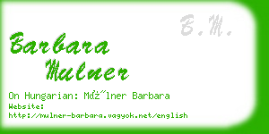 barbara mulner business card